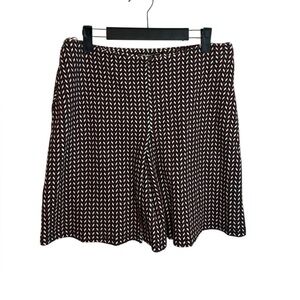 MNG Suit Navy Blue Red Geometric A-Line Skirt